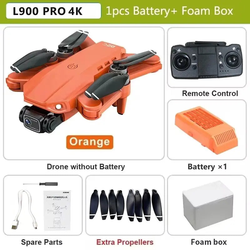L900 Pro GPS Drone 4K Professional HD Dual Camera 5G Wifi Photography Brushless Foldable Quadcopter RC Distance 1.2KM Drones Toy