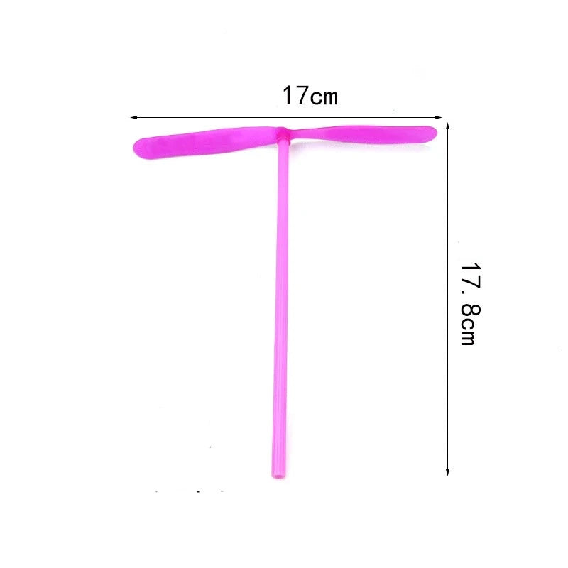 10/20Pcs Novelty Plastic Bamboo Dragonfly Propeller Adult Outdoor Classic Toy Gift Rotating Flying Arrow Multicolor Random Color