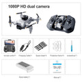 Mini V30 Wifi FPV Drone with 4K HD Dual Camera Obstacle Avoidance Drones Foldable RC Quadcopter Gift for Adults Kid Black Grey